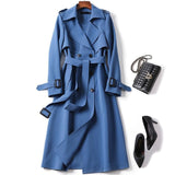 5 colors 2020 New Autumn Spring Women's Coat Korean Windbreaker Female Plus Size Double Breasted Ladies Long Chic Trench Coats