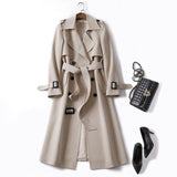 5 colors 2020 New Autumn Spring Women's Coat Korean Windbreaker Female Plus Size Double Breasted Ladies Long Chic Trench Coats