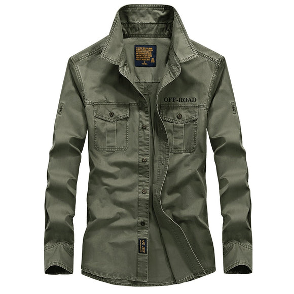 Brand Military Army Shirt Men 2020 Spring Autumn 100% cotton Long Sleeve Mens Shirts Plus Size 4XL 5XL 6XL Camisa Masculina