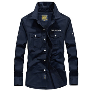 Brand Military Army Shirt Men 2020 Spring Autumn 100% cotton Long Sleeve Mens Shirts Plus Size 4XL 5XL 6XL Camisa Masculina
