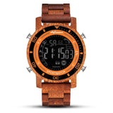 Shifenmei Watches Men 2020 Military Watch LED Digital Wooden Sports Watches Outdoor Male Alarm Clock Wood Wristwatch Male