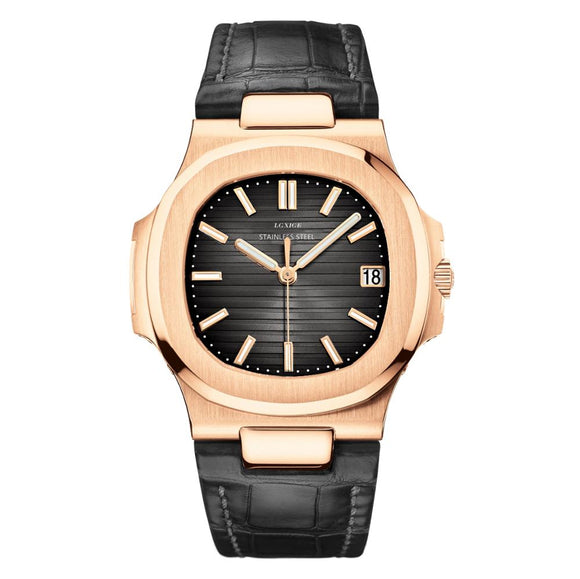 Hot Sale Mens Watch lgxige brand luxury 40mm dial quartz watch for 316L Steel Top quality Wristwatches relogio masculino 2020