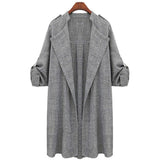 Plus Size 5XL  Autumn Women's Thin Jacket 2020 Fashion Loose Large Size Casual Long Cardigan Coats Female Windbreaker
