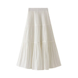 Streetwear Summer new white cake Ruffles skirt pleated women 2020 retro black slim midi long fairy skirt A-Line skirt office
