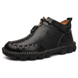 Fashion Men Handmade Boots Genuine Leather Sneakers Male Custom Logo Packing For Drop Shipping Big Size Autumn Winter Botas Men