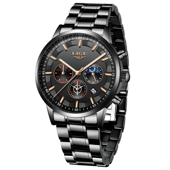 Reloj Hombre 2020 New Watch Men LIGE Fashion Sport Quartz Clock Mens Watches Top Brand Luxury Business Waterproof Wirstwatch+Box