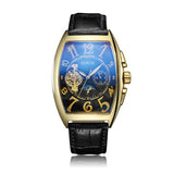 2020 Top Brand Luxury SEWOR Watch Tonneau Dial Tourbillon Automatic Mechanical Watch Fashion Men Watches Men Moon Phase reloj