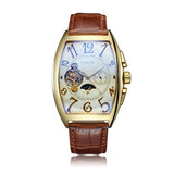 2020 Top Brand Luxury SEWOR Watch Tonneau Dial Tourbillon Automatic Mechanical Watch Fashion Men Watches Men Moon Phase reloj