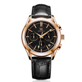 2020 year Quartz watch luxury brown Leather belt Stopwatch Luminous waterproof Men's watch Top brand