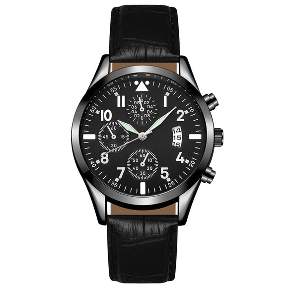 2020 Direct Selling New High-end Leisure Business Calendar Luminous Men Watch Male Skin With Quartz Watches