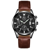 2020 Direct Selling New High-end Leisure Business Calendar Luminous Men Watch Male Skin With Quartz Watches