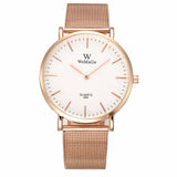 Lady Dress Watch WOMAGE 2020 Luxury Women Rose Gold Watches Women Stainless Steel Quartz Wristwatches Bling Bangles for Women