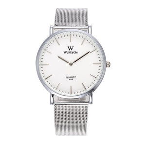 Lady Dress Watch WOMAGE 2020 Luxury Women Rose Gold Watches Women Stainless Steel Quartz Wristwatches Bling Bangles for Women