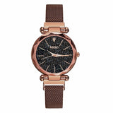 2020 Luxury Ladies Watch Fashion Women Watches Mesh Magnet Starry Sky Watch Women Quartz Wristwatches Relojes De Mujer Promocao