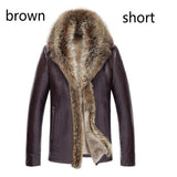 2018 winter new men lambswool leather jacket Genuine leather coats thicken fur animal collar jaqueta masculino plus size M-5XL